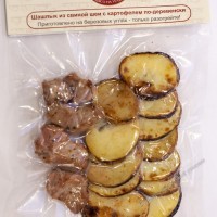 Шашлык из свиной шеи с картофелем по-деревенски - Шашлыки в вакуумной упаковке "Шашлыкян и Шампуридзе"