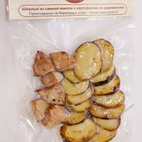 Шашлык из свиной мякоти с картофелем по-деревенски - Шашлыки в вакуумной упаковке "Шашлыкян и Шампуридзе"